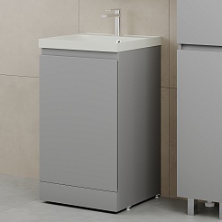 Style Line Тумба под раковину Батлер 50 серая Люкс антискрейтч Plus – фотография-8